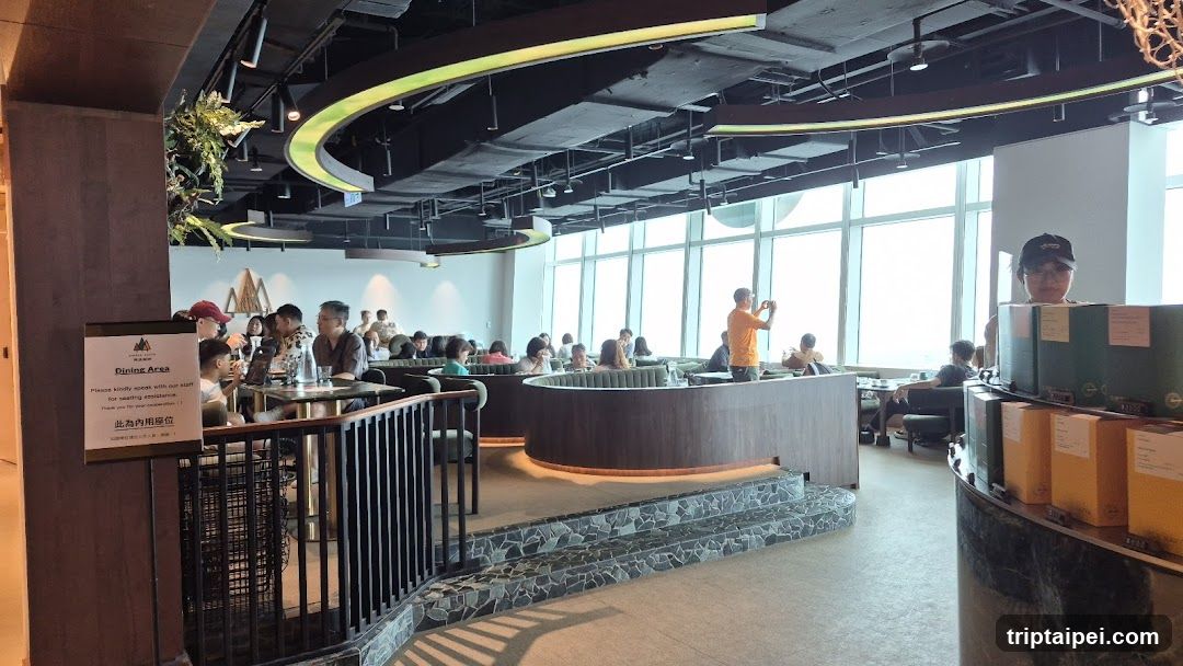 Modern Interior Space with Seating Area and Staff