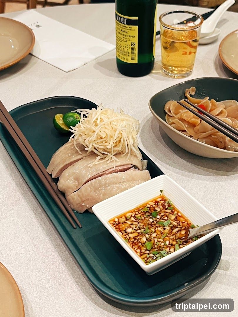 Dining Table with Chicken Dish and Condiments