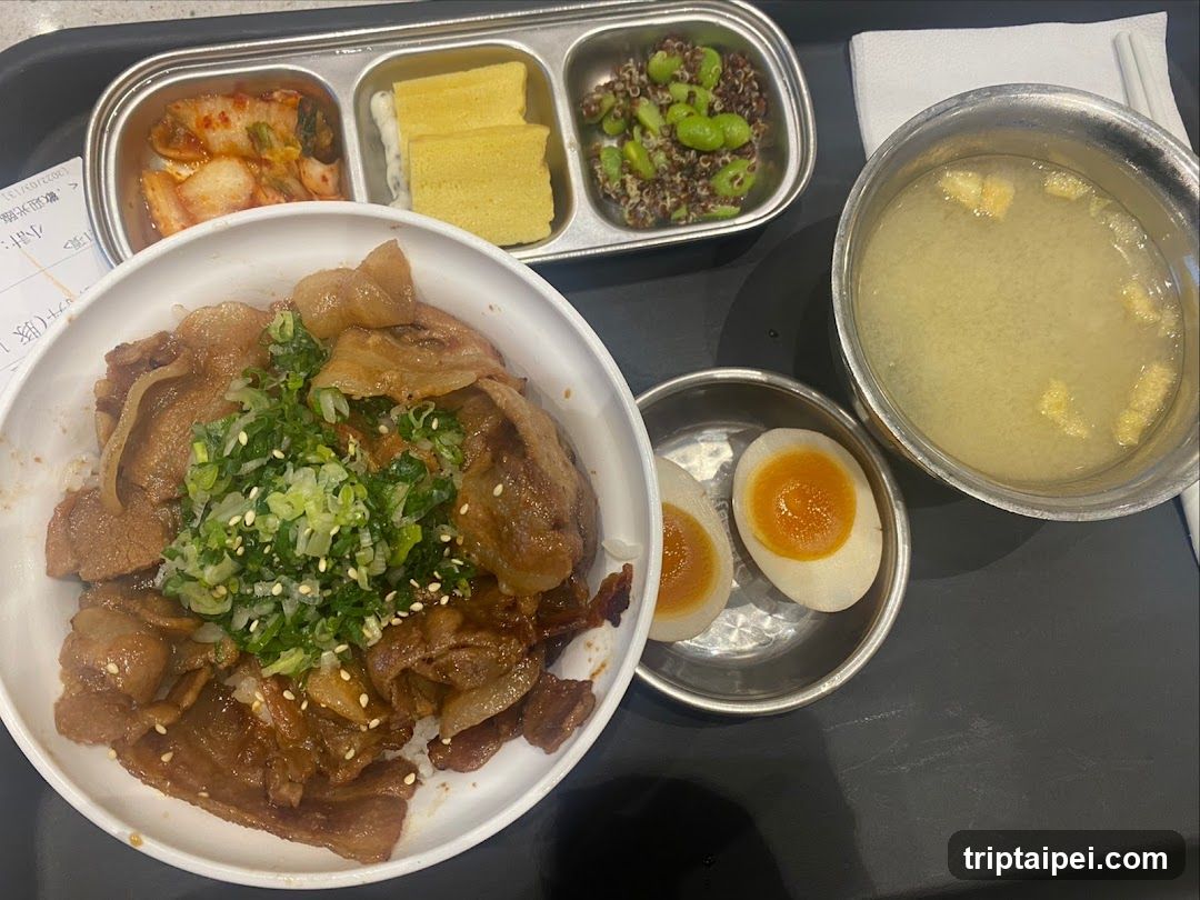 Korean-style meal on a tray