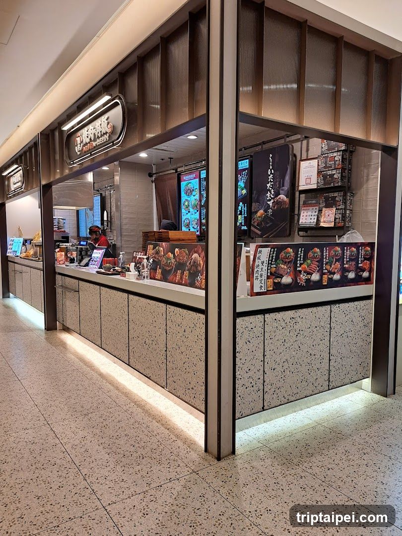 Food stall interior view
