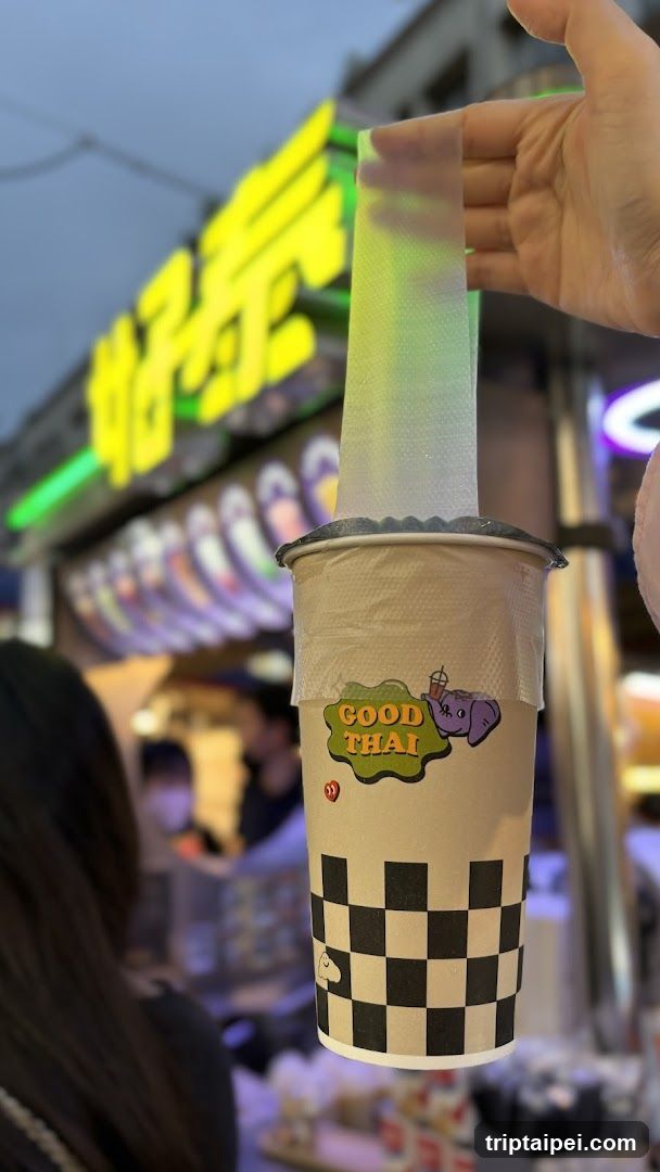 Boba Tea Cup with Good Thai Logo