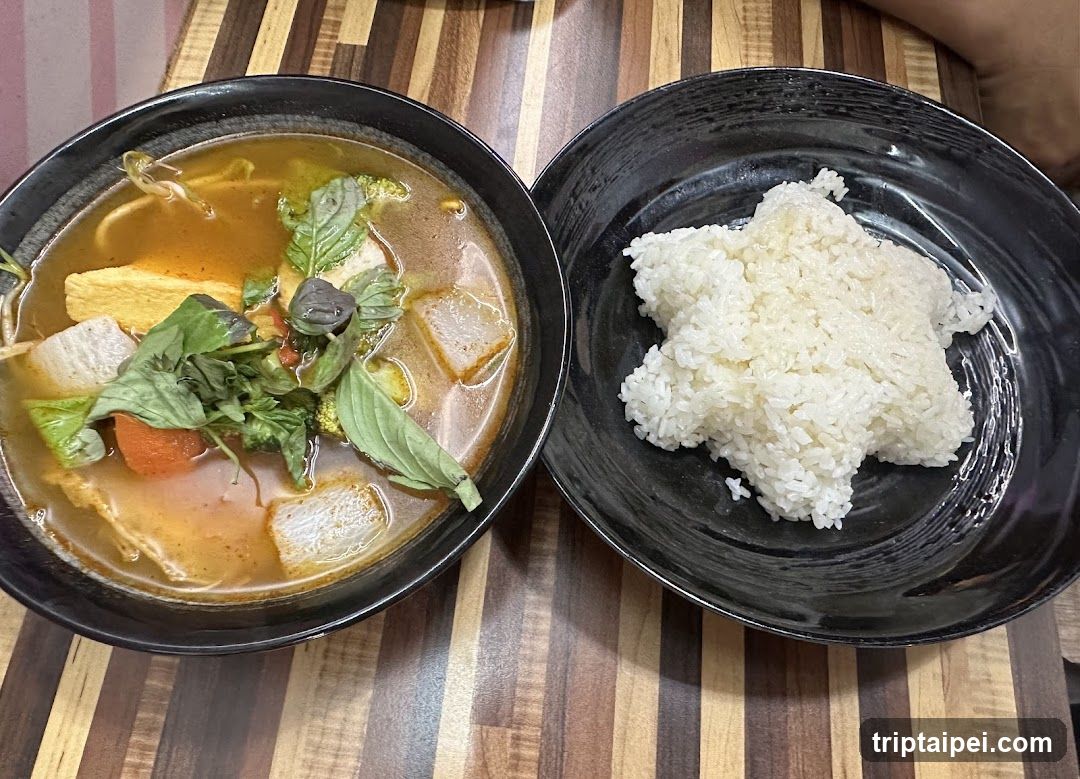 Thai Curry and Rice Meal