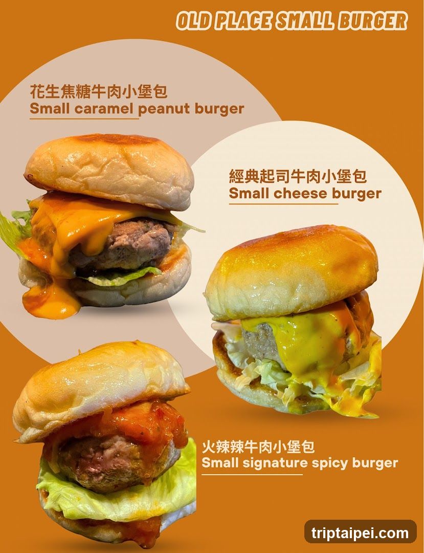 Old Place Small Burger Menu