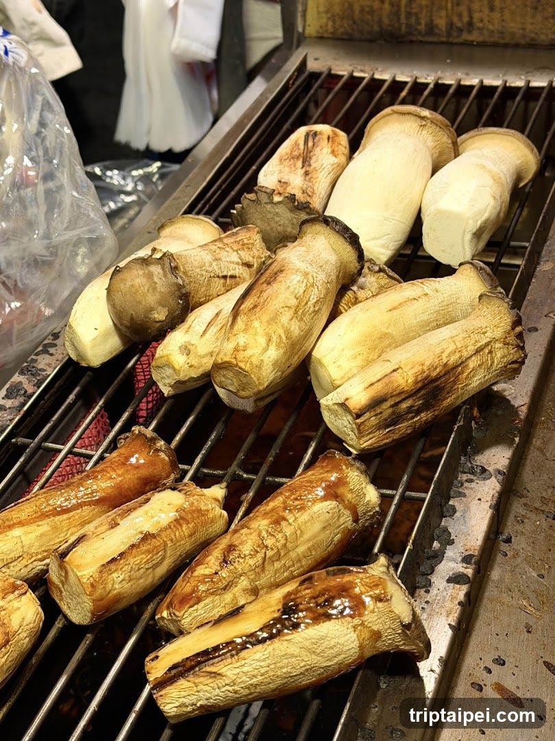 Grilled Mushrooms on a Grill