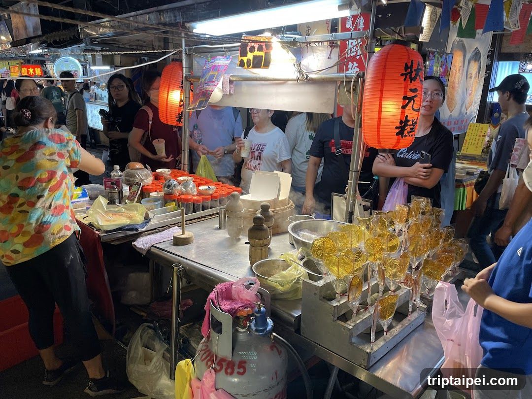 Street Food Stall with Glazed Treats