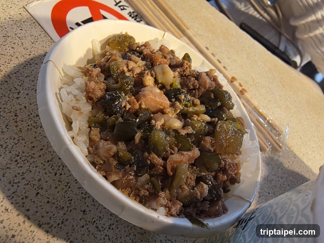Bowl of Rice with Tofu and Pickled Vegetables